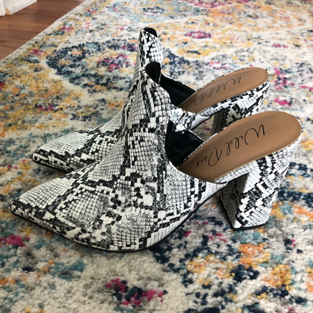 Wild Pair CARLITA Mules Snake